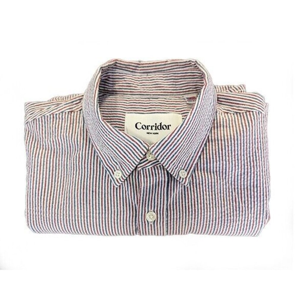 CORRIDOR- Striped short sleeve shirt - Sz. S